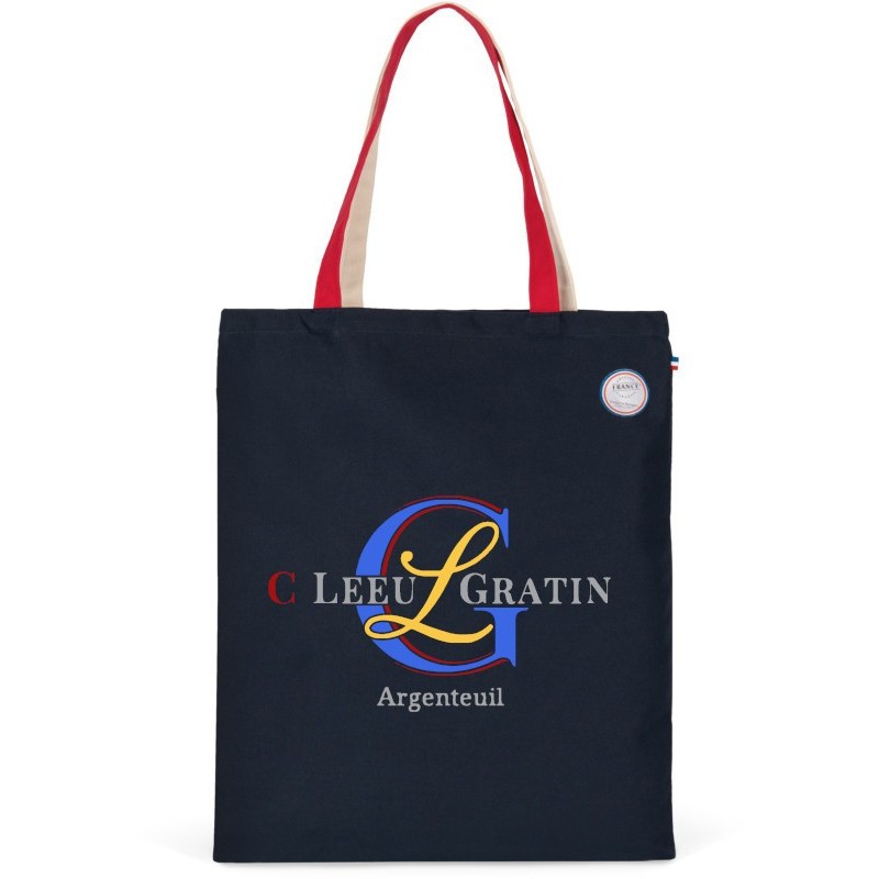 Sac de shopping tricolore imprimé Made in France